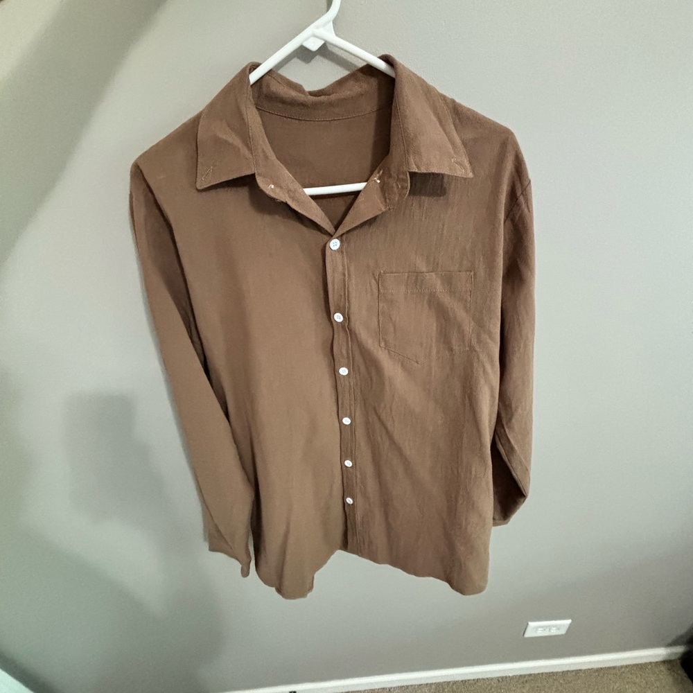 Tan Button Down - image 1